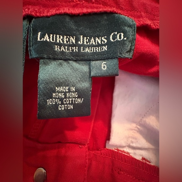 Ralph Lauren denim red jeans, 100% cotton women’s size 6. - Picture 9 of 10